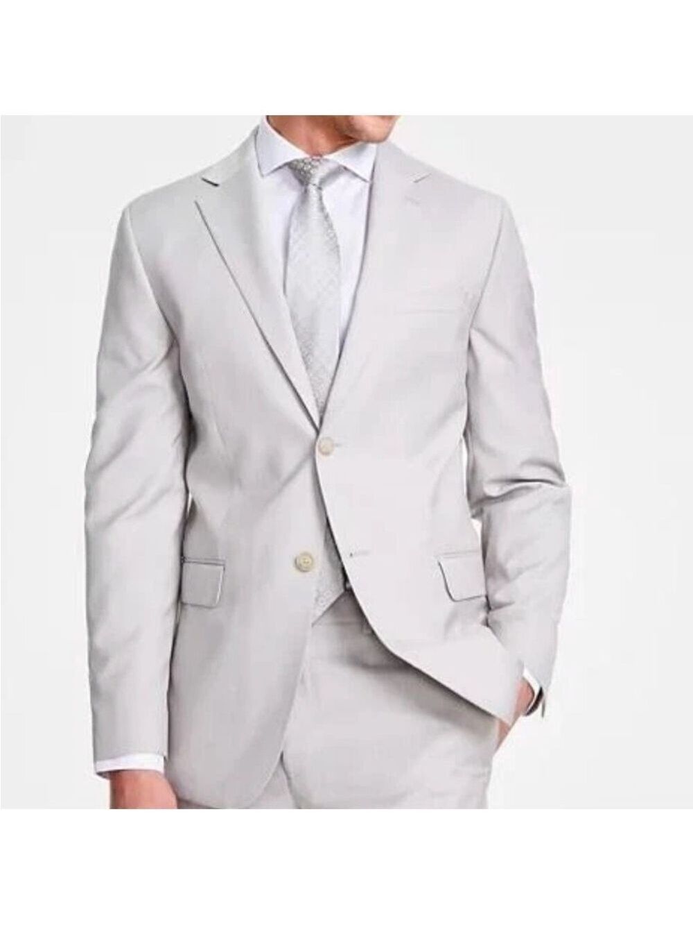 DKNY Men's Modern-Fit Natural Neat Suit Jacket Blazer Sport Coat 43 Reg